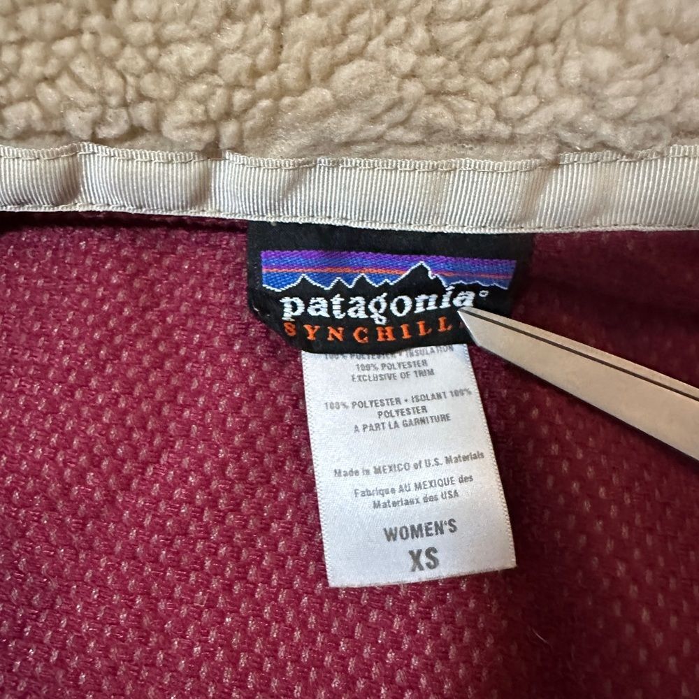 Womens Patagonia Classic Retro-X Fleece Natural Full Zip Size XS Color Natural - Picture 5 of 5